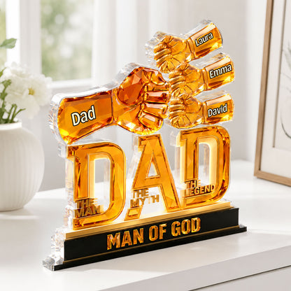 Dad The Legend - Personalized Acrylic Plaque GAPJS10055