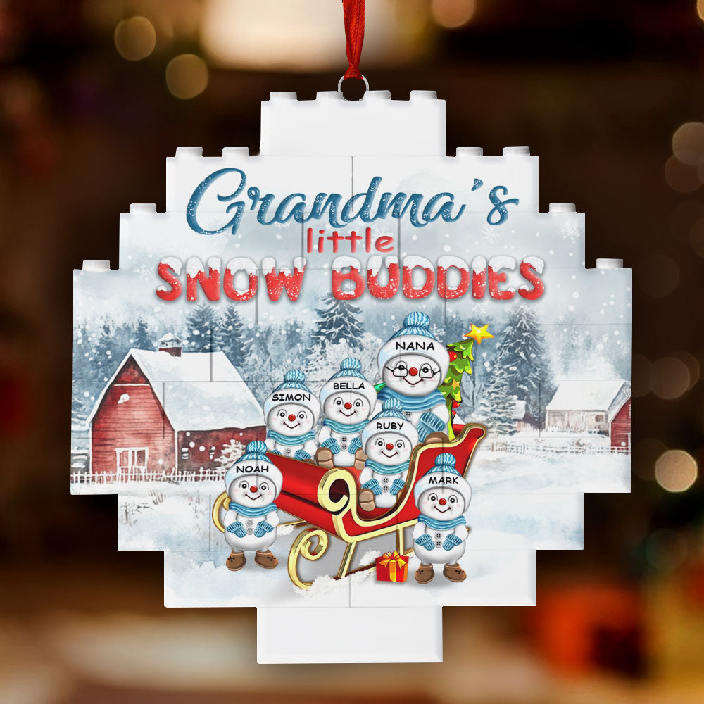 Grandma's Little Snow Buddies - Personalized Christmas Ornament GOJS10146