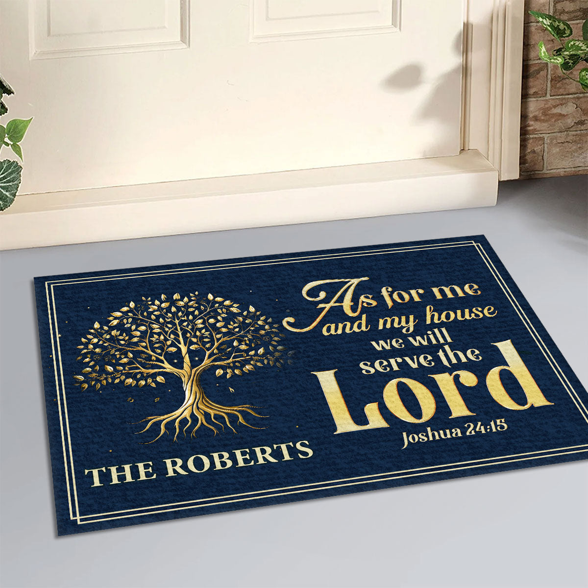 Rooted In Faith - Personalized Doormat - Christian Home Decor