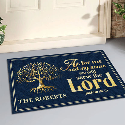 Rooted In Faith - Personalized Doormat - Christian Home Decor