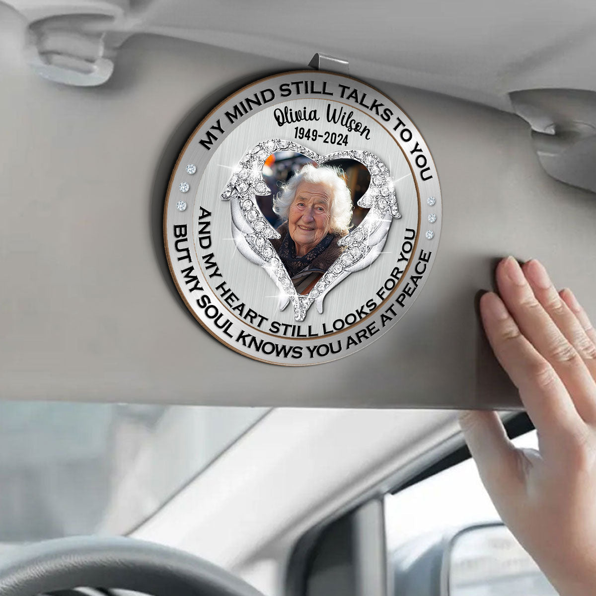 Peaceful Soul - Memorial Car Visor Clip Keepsake