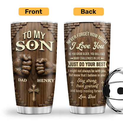 Encouragement from Dad - Personalized Stainless Steel Tumbler