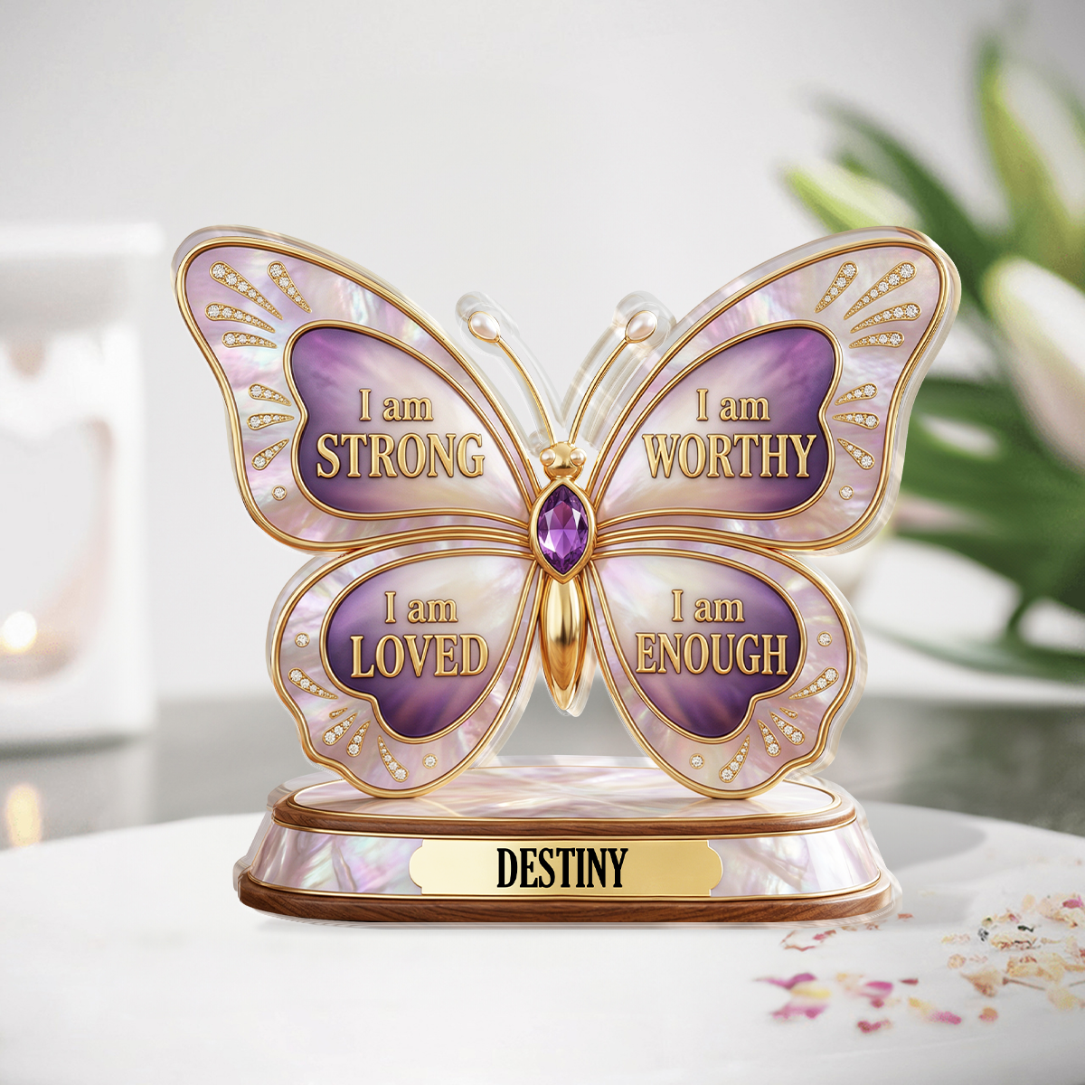 I Am Strong - Personalized Acrylic Plaque GAPJS10084
