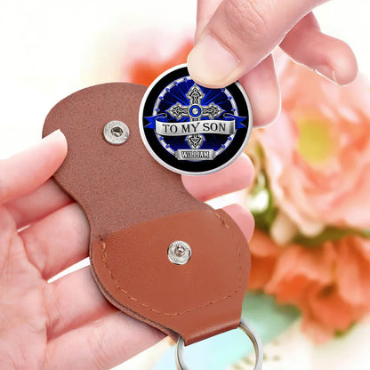 To My Son - Personalized Pocket Hug Keepsake