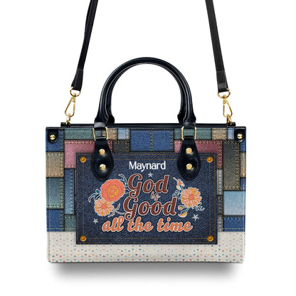 God Is Good All The Time - Personalized Leather Handbag - Gift For Her GMJSLB200080