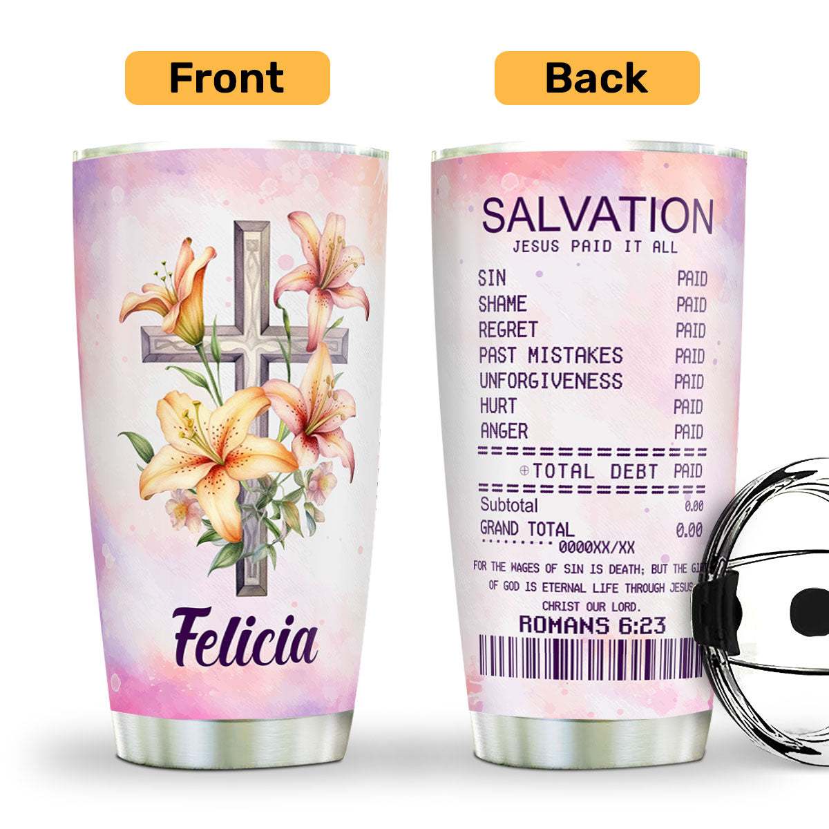 Salvation - Personalized Stainless Steel Tumbler for Her