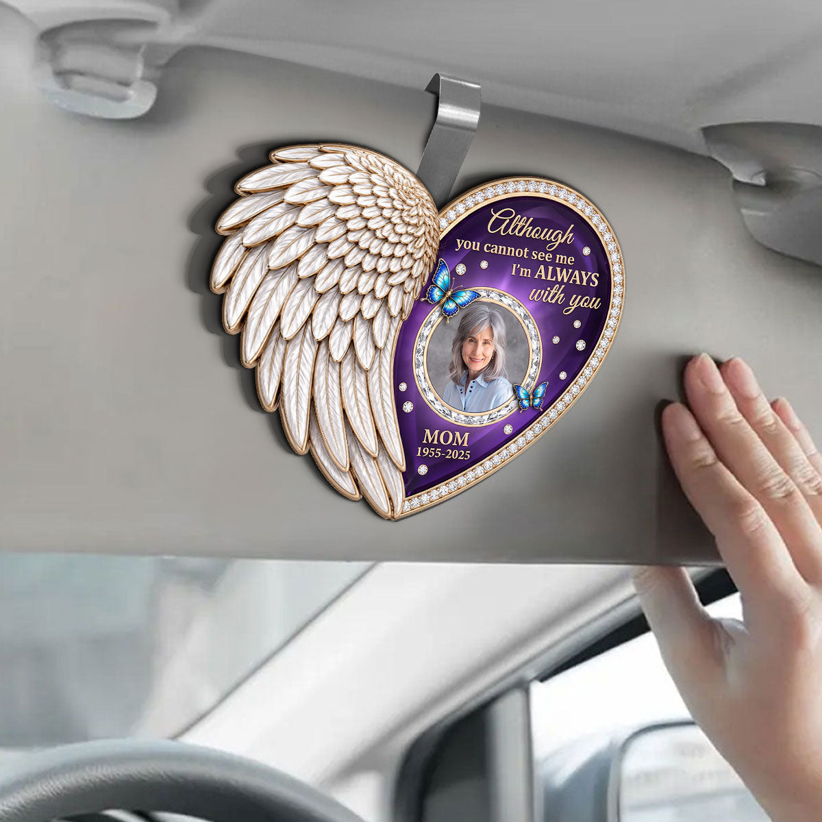 In Memory of Love - Personalized Car Visor Clip