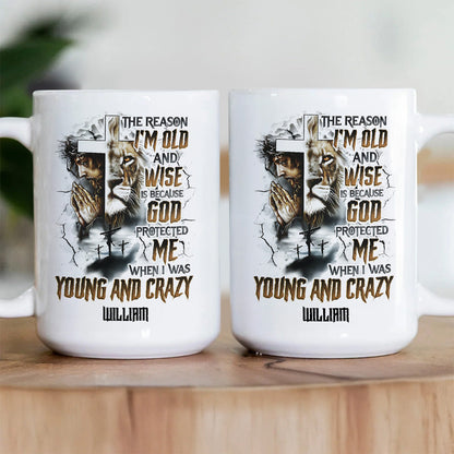 God Protected Me - Personalized Christian Coffee Mug