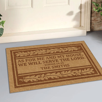 Serve The Lord - Personalized Doormat - Christian Faith Home Decor GDMJS10109
