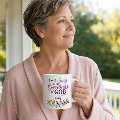 Faith-Inspired Bird Song - Personalized Ceramic Coffee Mug
