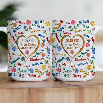 Blessed To Be Called Grandma - Personalized Coffee Mug