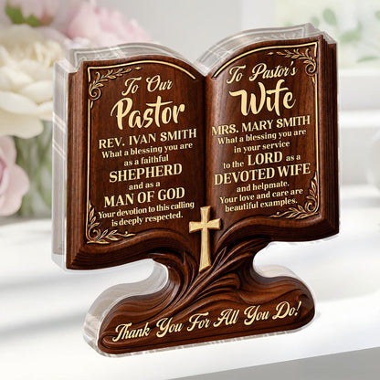 Two Hearts One Calling - Personalized Acrylic Plaque - Christian Faith Keepsake GAPJS10031