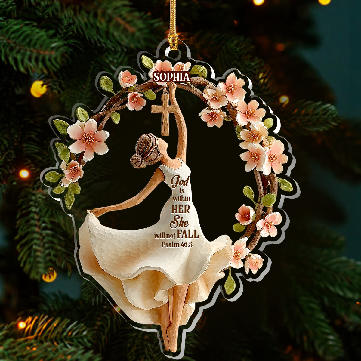 Personalized Holiday Ornament - Acrylic Decoration GOJS10001
