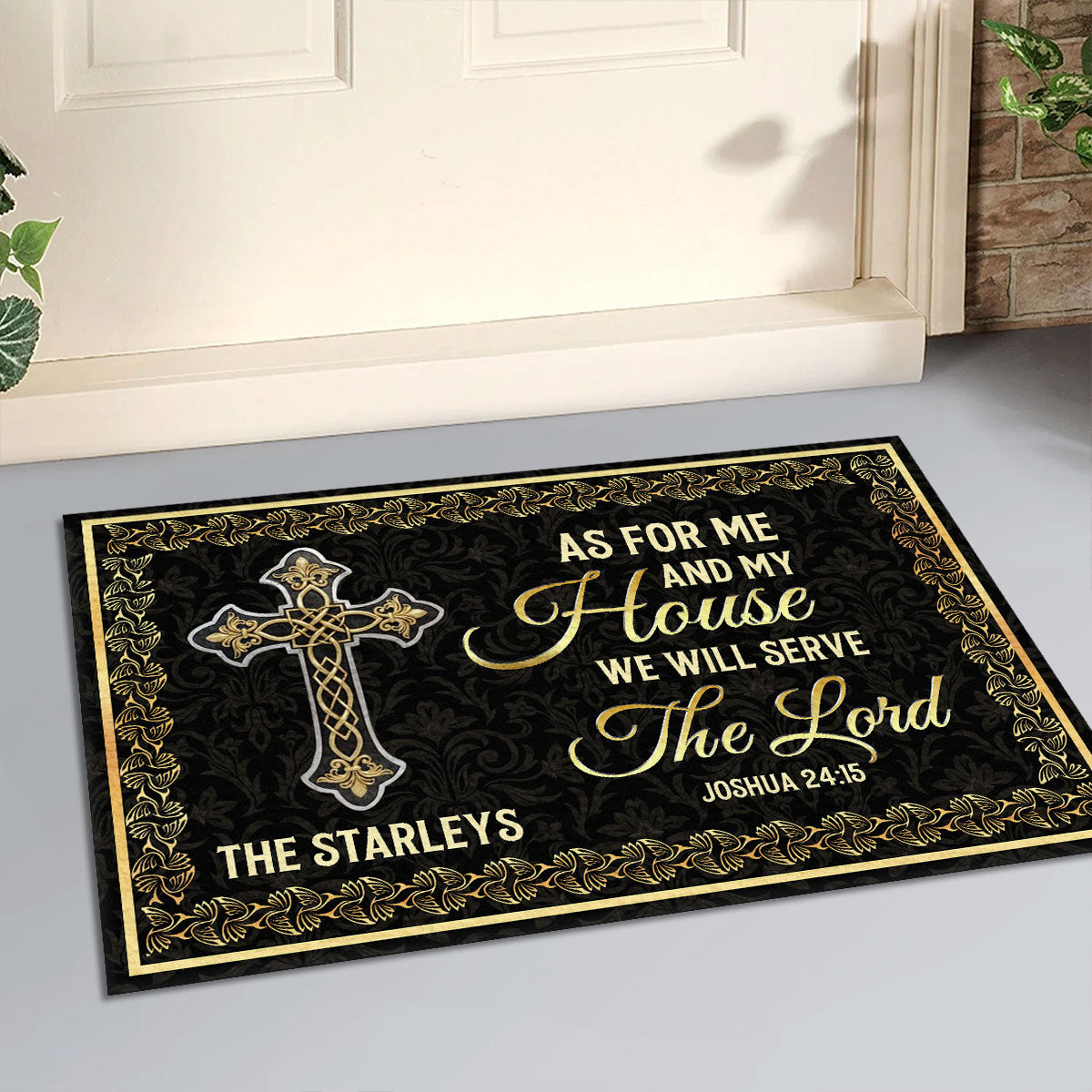 Bible Verse - Christian Faith Doormat - Personalized Home Decor