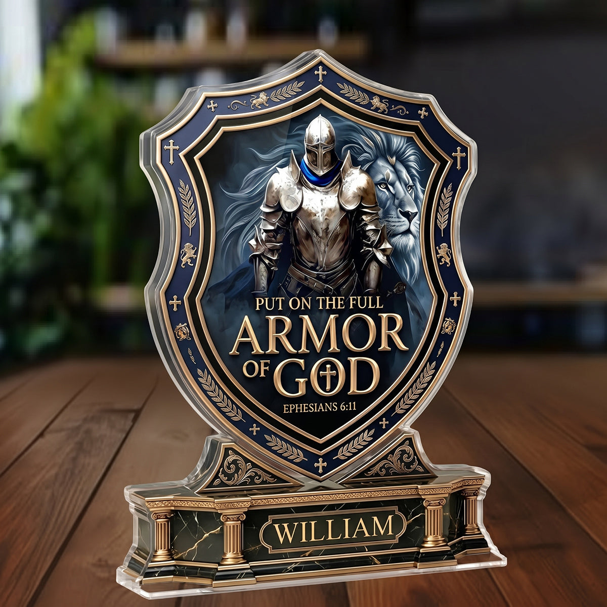 Put On The Full Armor Of God - Custom Acrylic Plaque GAPJS10063