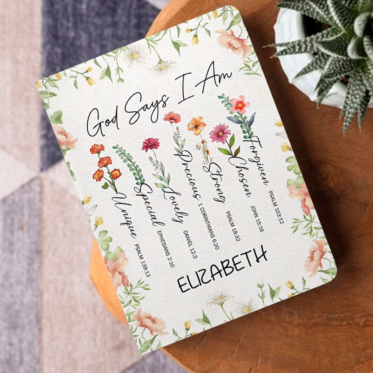 God Says I Am - Personalized Leather Cover Notebook GMJSNB200119