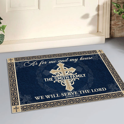 Serve The Lord - Personalized Doormat - Christian Home Decor
