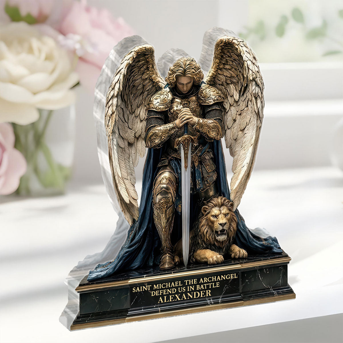 Saint Michael Protection - Personalized Acrylic Plaque GAPJS10073