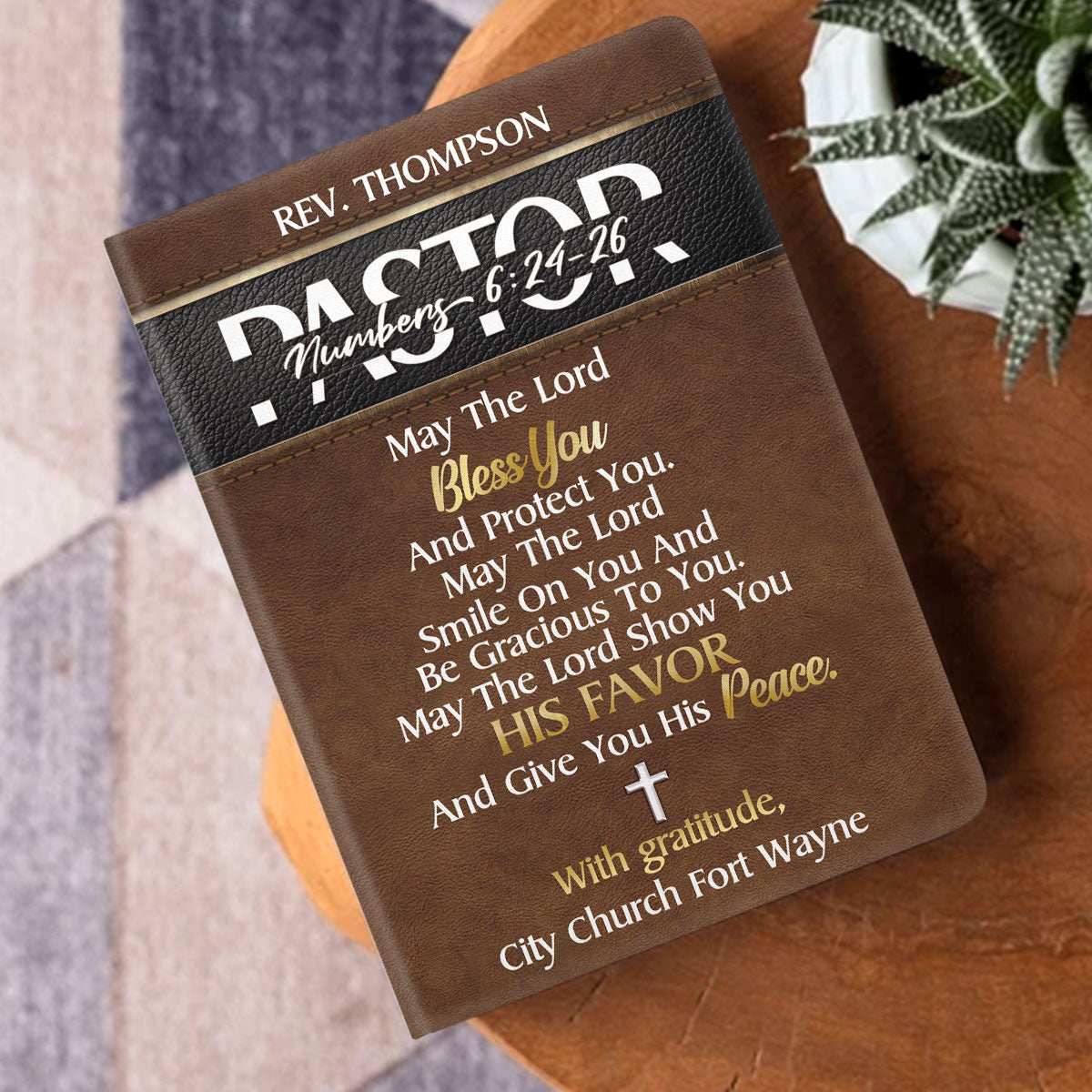 May The Lord Bless You - Personalized Leather Cover Notebook GMJSNB200047