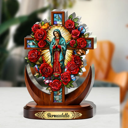 Faith Floral Decor - Personalized Acrylic Plaque GAPJS10135