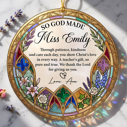 Christ's Love In Every Way - Personalized Suncatcher Ornament GOJS10360