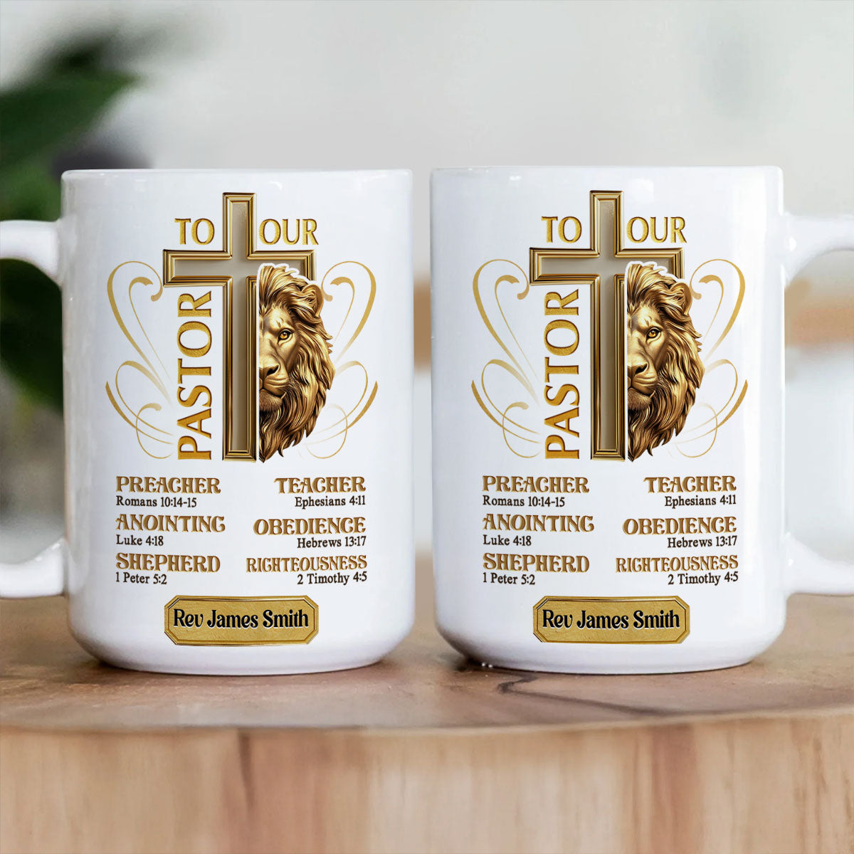 Faith-Inspired Gift for Pastor - Personalized Ceramic Coffee Mug