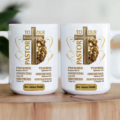 Faith-Inspired Gift for Pastor - Personalized Ceramic Coffee Mug
