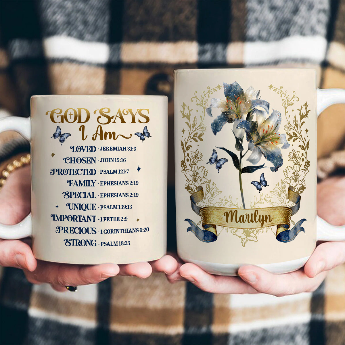 God Says I Am - Personalized Ceramic Coffee Mug