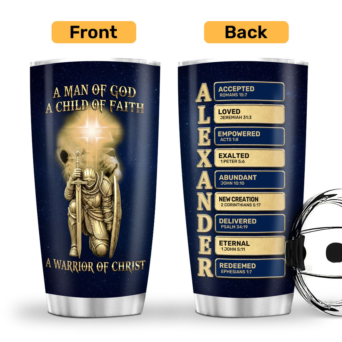 A Man Of God - Personalized Stainless Steel Tumbler