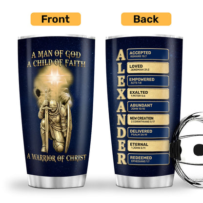 A Man Of God - Personalized Stainless Steel Tumbler