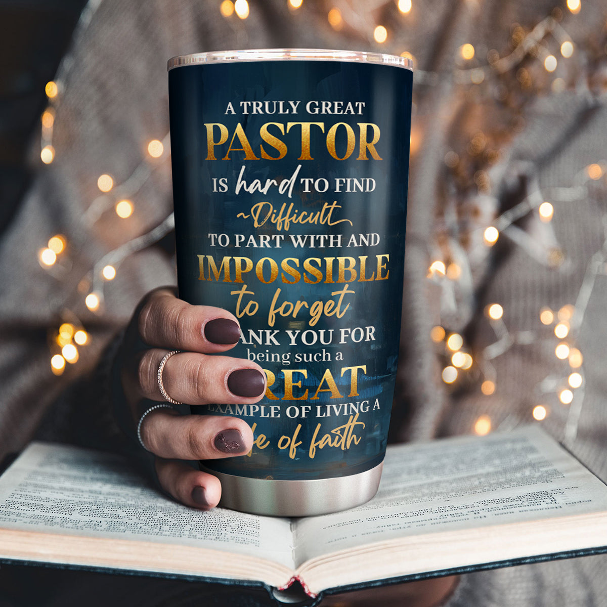 Inspirational Pastor Gift - Personalized Stainless Steel Tumbler