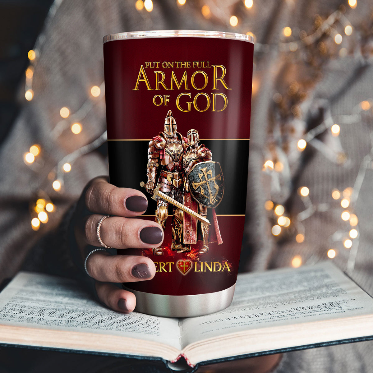 Full Armor of God - Personalized Tumbler - Christian Drinkware