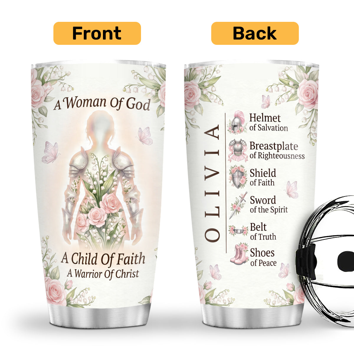 A Woman Of God - Personalized Stainless Steel Tumbler