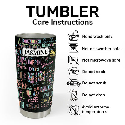 Bible Verse Inspirational Quotes - Personalized Stainless Steel Tumbler