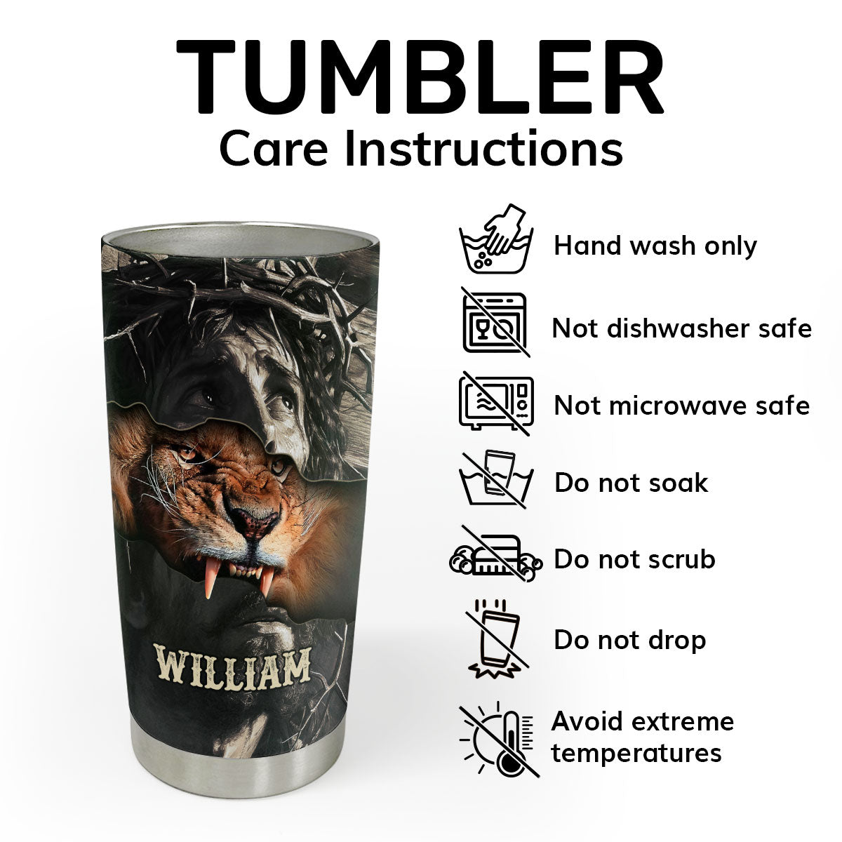 Religious Quote - Personalized Stainless Steel Tumbler 20oz
