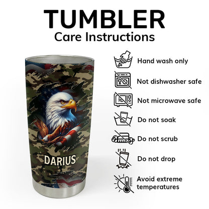 Honoring Service - Personalized Stainless Steel Tumbler