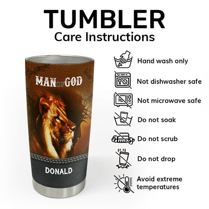 Man Of God - Personalized Stainless Steel Tumbler