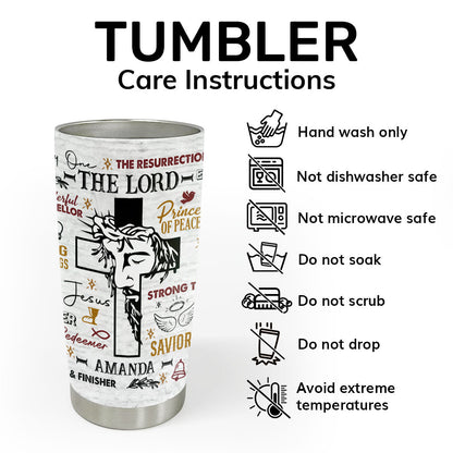 Jesus The Lord Of Lords - Personalized Tumbler - Faithful Drinkware
