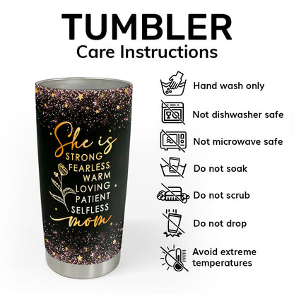 She Is Strong - Personalized Stainless Steel Tumbler