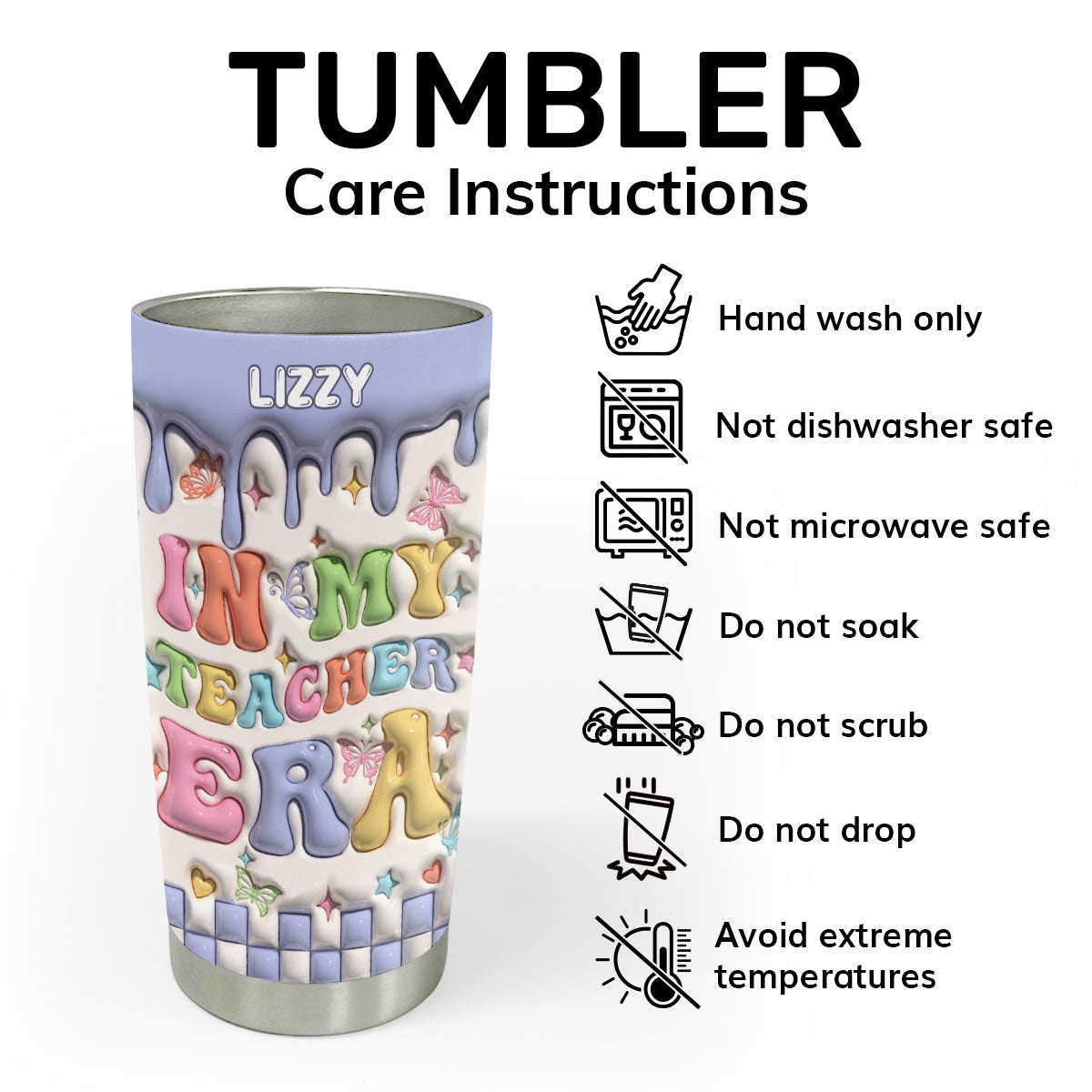 In My Teacher Era - Personalized Stainless Steel Tumbler