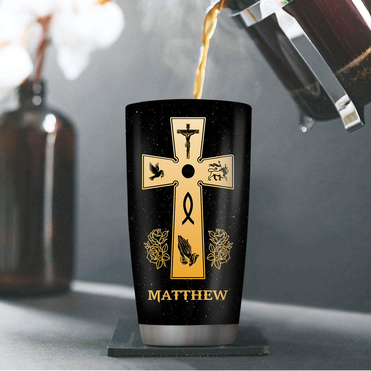 Faith Inspirational - Personalized Stainless Steel Tumbler 20oz