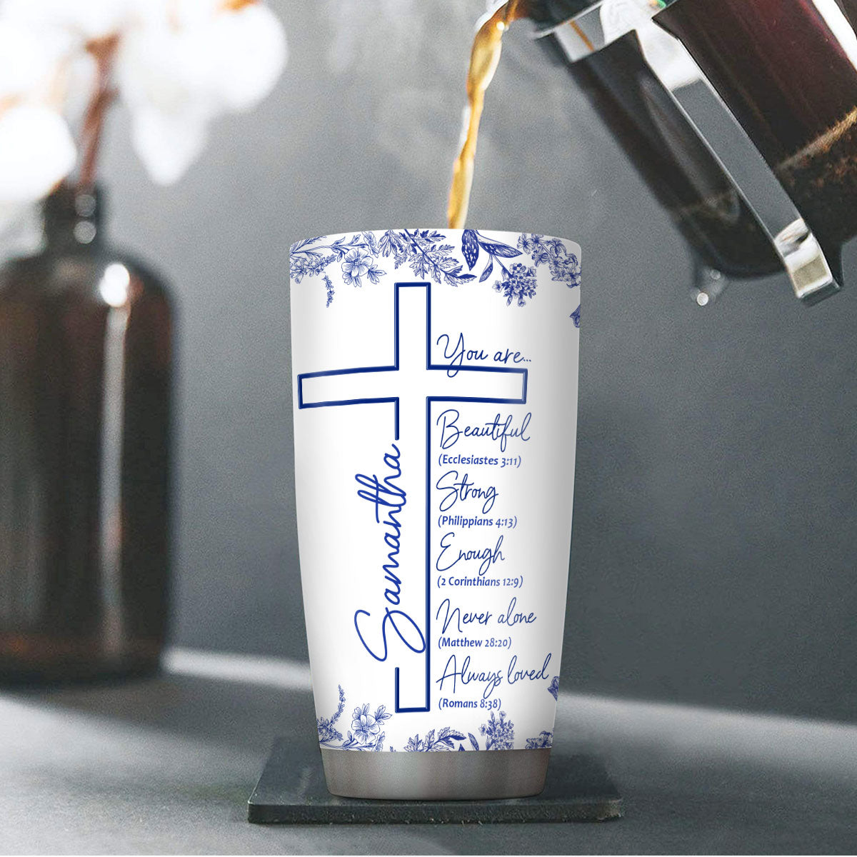 Faith-Inspired Gift for Pastor's Wife - Personalized Stainless Steel Tumbler