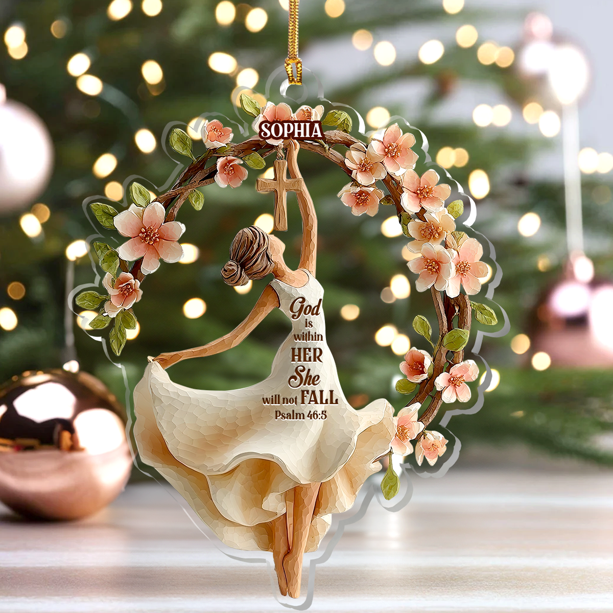 Personalized Holiday Ornament - Acrylic Decoration GOJS10001