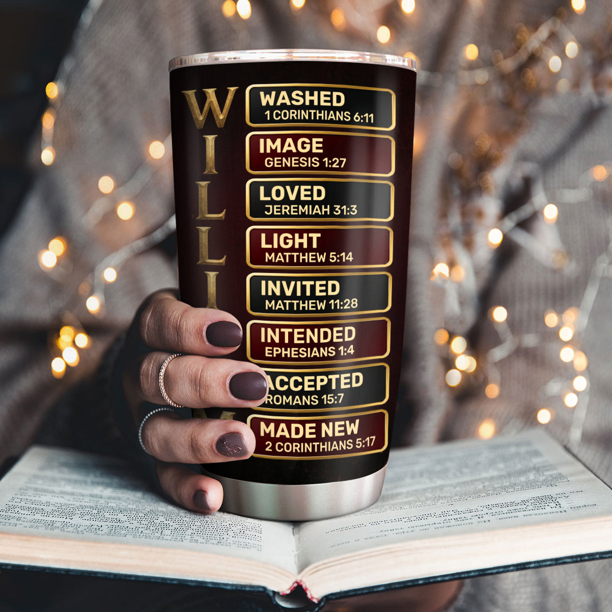 Faith Forged Christian Warrior - Personalized Stainless Steel Tumbler
