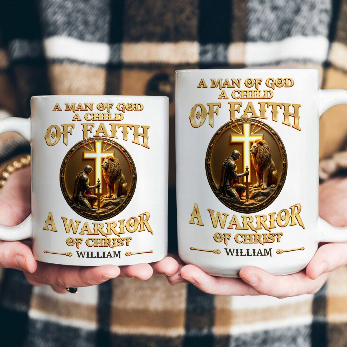 Warrior Of Christ - Personalized Ceramic Coffee Mug