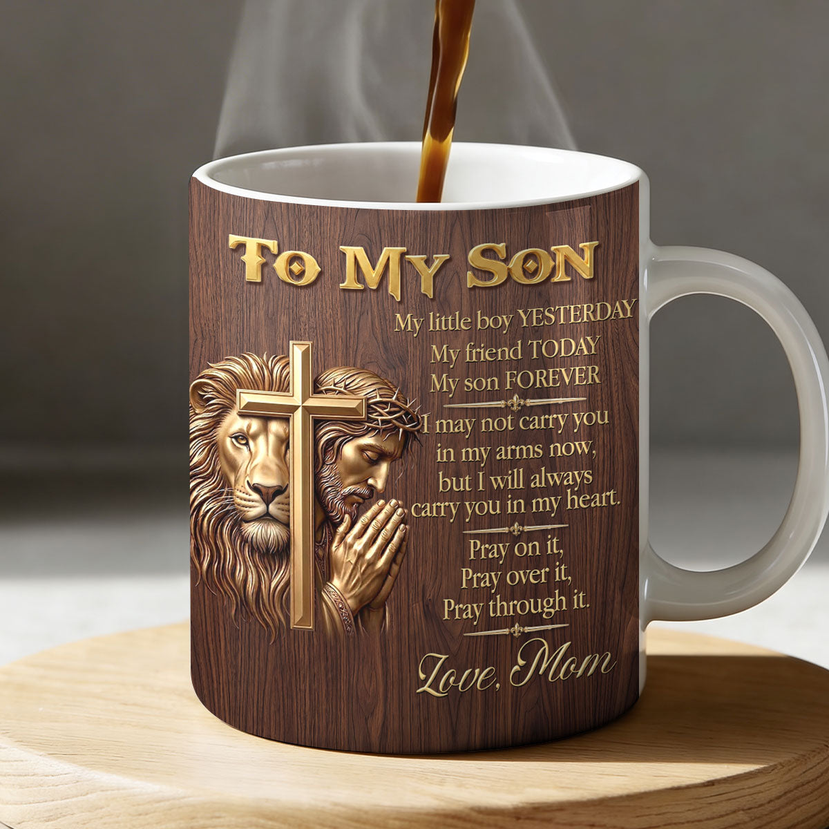 Christian Faith - Personalized Ceramic Coffee Mug for Son