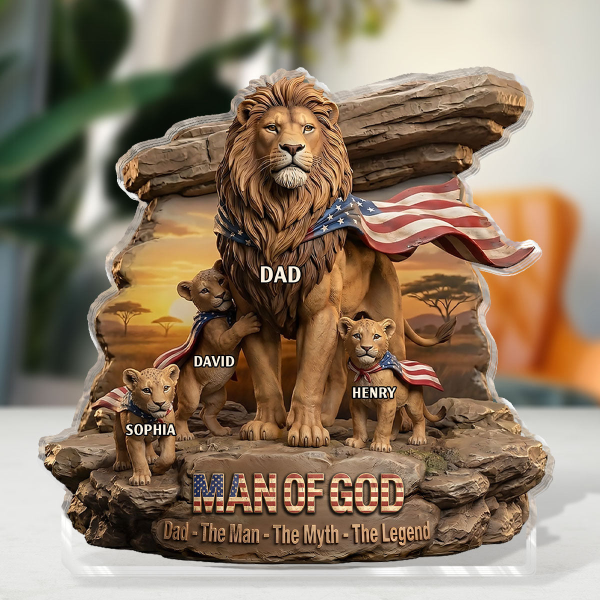Man Of God - Personalized Acrylic Plaque GAPJS10061