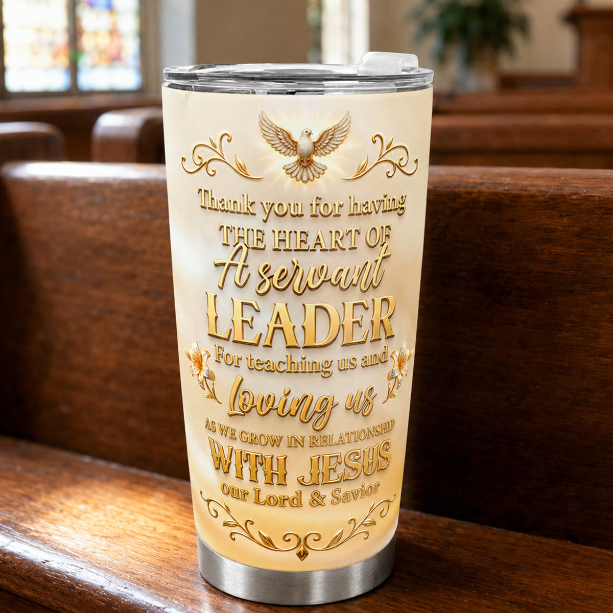 Heart Of A Servant Leader - Personalized Stainless Steel Tumbler