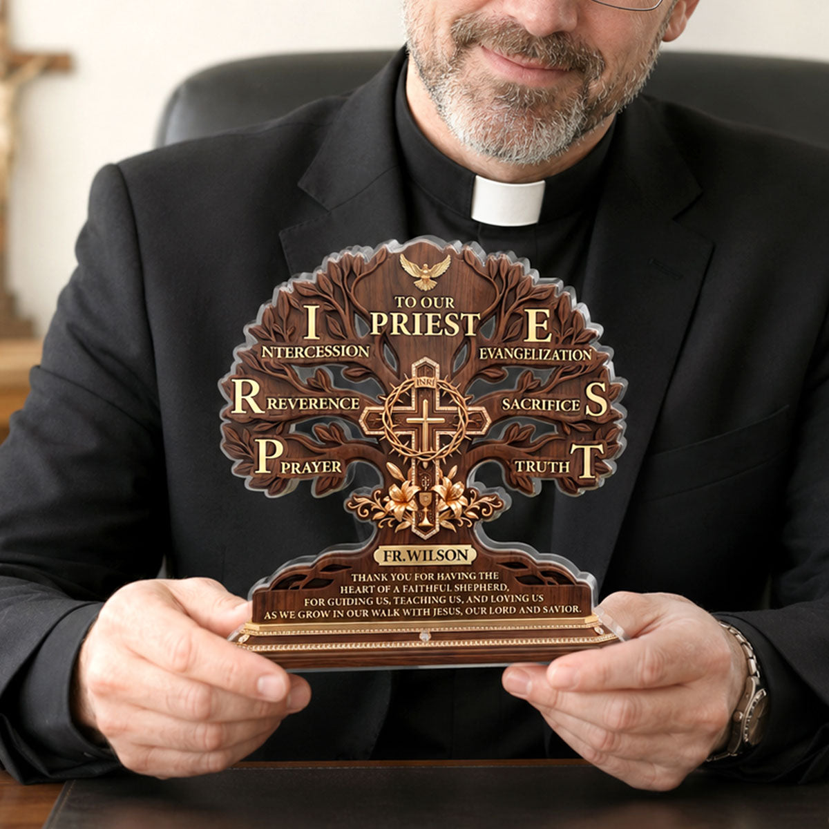 Heart of a Faithful Shepherd - Custom Acrylic Plaque GAPJS10030