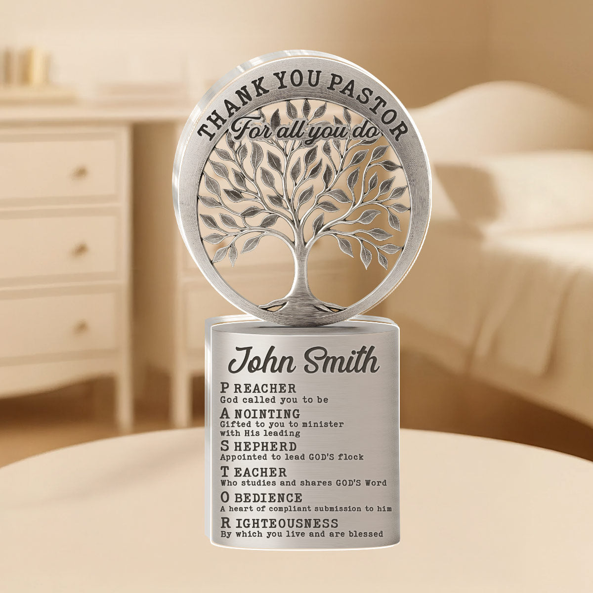 Thank You Pastor - Personalized Acrylic Plaque - Christian Gift GAPJS10214